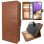 MDblue iPhone 17 Book Case – Bruin Kunstleer met Pasjeshouder & Standfunctie