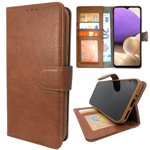 Samsung S25 Edge Book Case Telefoonhoesje -Coffee
