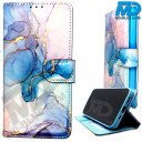 Samsung S25 Edge - Telefoonhoesje - Book Case - Blue Marble