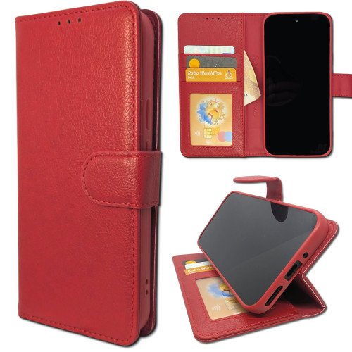 Samsung S25 Edge Book Case Telefoonhoesje - Rood
