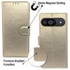 MDblue - Google Pixel 9 - Telefoonhoesje - Book Case  - Goud