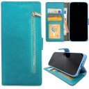 Samsung S21 Telefoonhoesjes - Book Case - Sky Blue- met rits