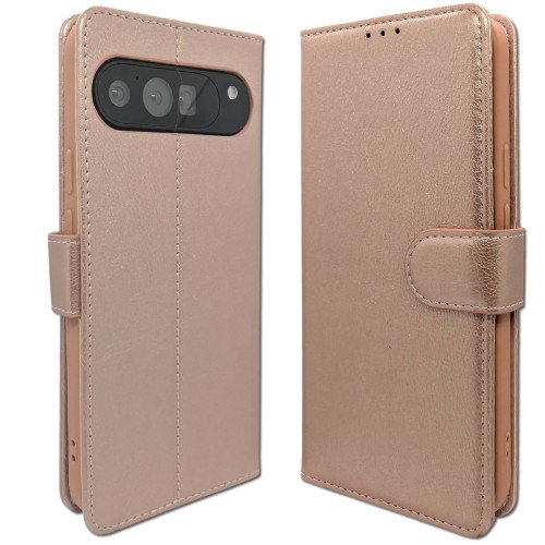 Google Pixel 9 Pro XL - Telefoonhoesje - Book Case - Rosé Goud
