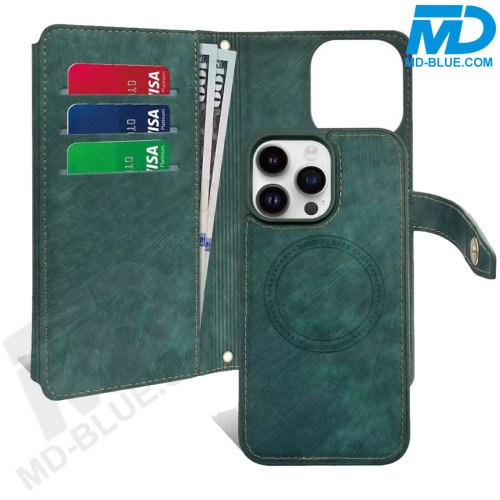 Samsung S23 Plus Telefoonhoesje - Book Case - Portemonnee - Magsafe - 4 in 1 - Groen