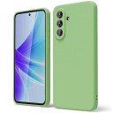 Premium Mos Groen Siliconen Samsung S25 FE Hoesje – Zachte Binnenkant | MDblue